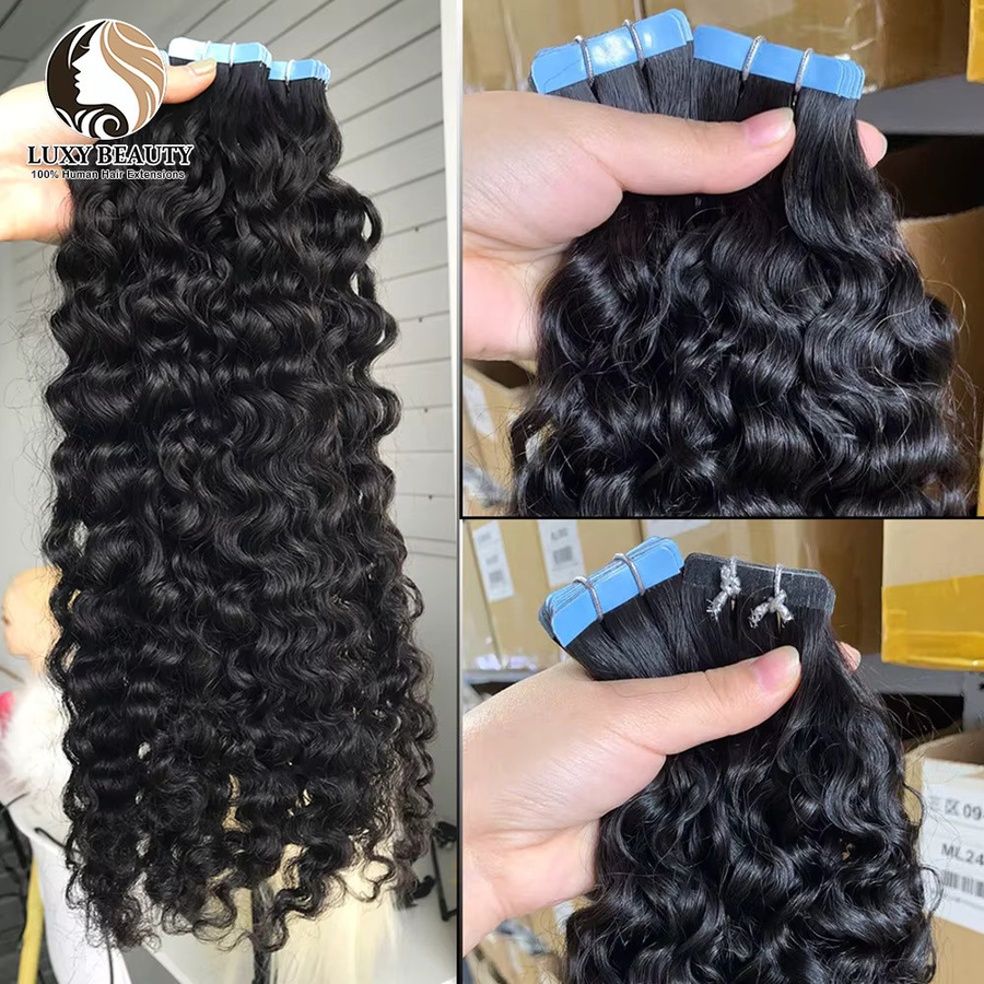 Luxy Beauty Haarverlängerung Wasserwellen, Brasilianisches Remy Echthaar, Schwarz, 20 Stück - Bild 5