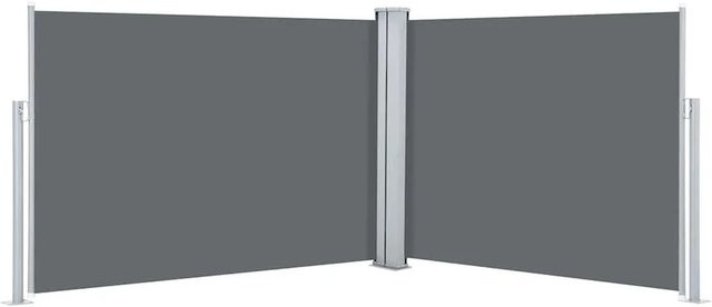 vidaXL Ausziehbare Seitenmarkise Anthrazit aus Polyester und Stahl B/H: 100 x 1000 cm - Bild 1