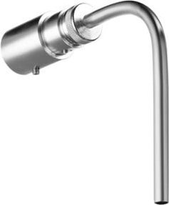 Schell Probenahmeventil G 3/4 AG aus Messing in gebürstetem Nickel, silberfarben, für Duschkopf Aerosolarm - Bild 1