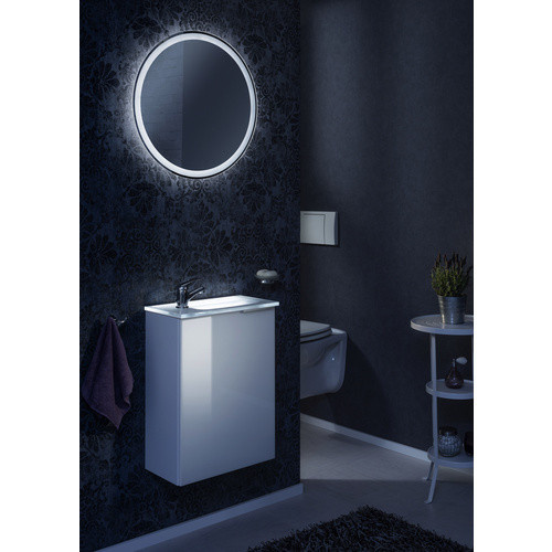 Fackelmann Spiegelelement MIRRORS rund in Grau mit LED-Beleuchtung, B/H/T: 60 x 60 x 3 cm, neutralweißes Licht - Bild 2