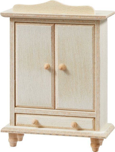 Miniatur Kleiderschrank von HobbyFun aus Holz in Beige, B/T/H: 7,2 x 10,8 x 3,1 cm - Bild 1