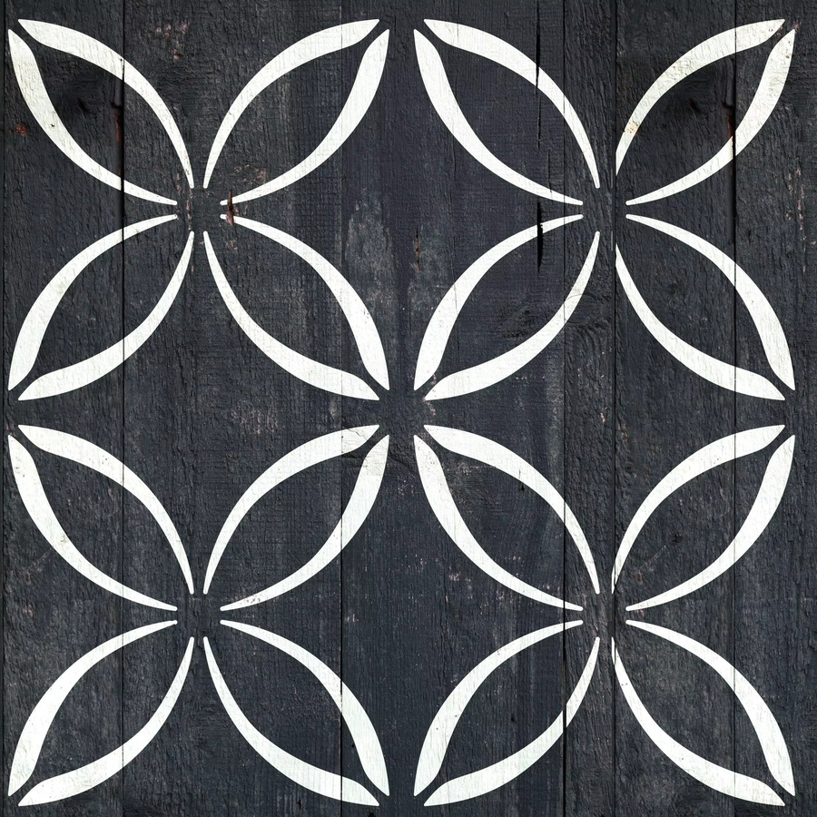 2-teiliges Fliesenschablonen-Set aus PET mit Blumenmuster für deine DIY-Dekoration, 30,5 x 30,5 cm - Bild 2