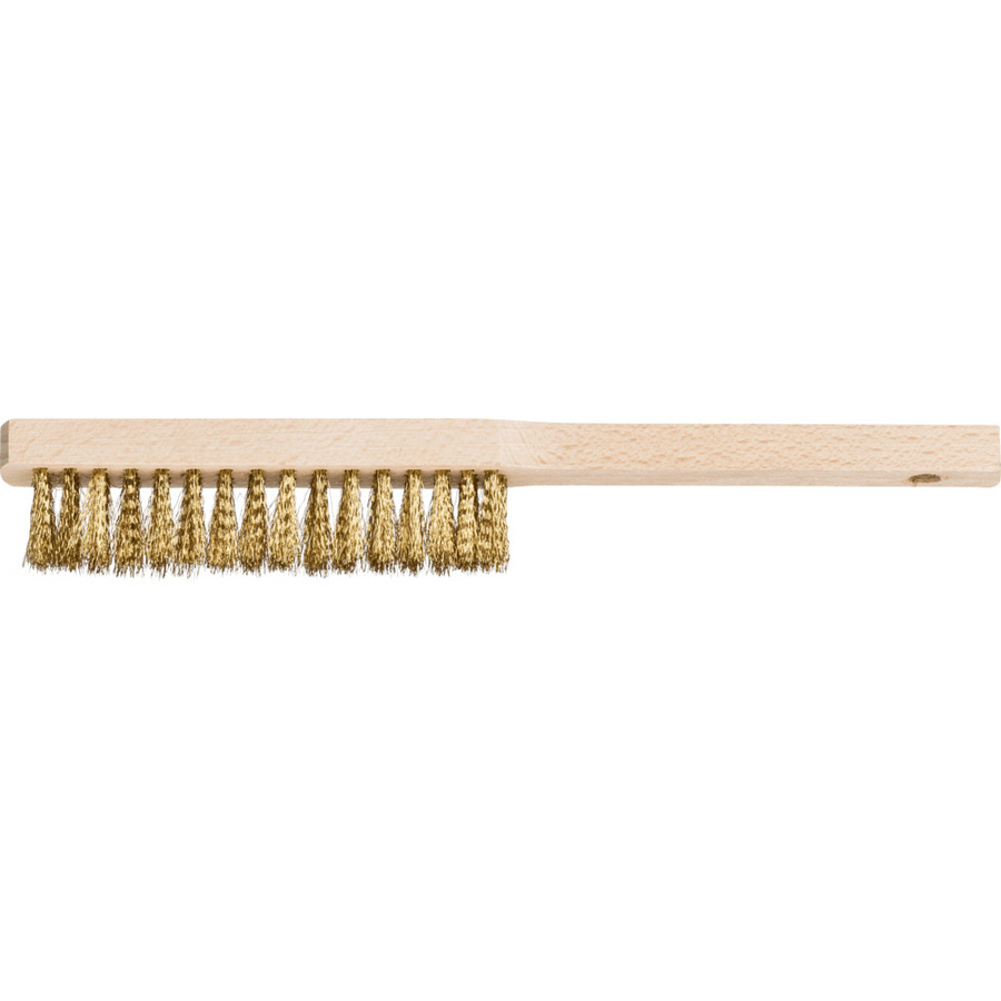 PFERD Handbürste für Feinmechaniker HBFM 4reihig mit Messing-Draht Ø 0,15 mm in Gold - Bild 1