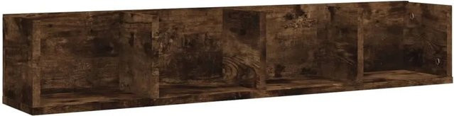 vidaXL CD-Wandregal aus Holzwerkstoff in Räuchereiche, Breite: 100 cm, Tiefe: 18 cm, Höhe: 18 cm - Bild 1