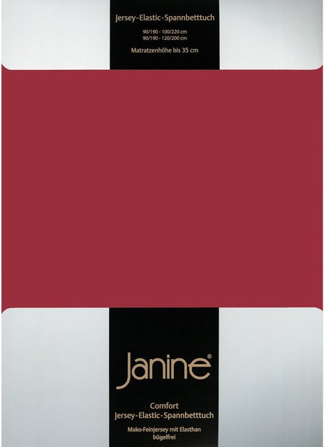 Janine Spannbetttuch Elastic Jersey aus Baumwolle in Rot - Bild 1