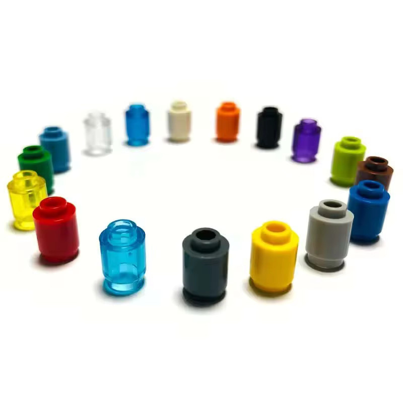 Bausteine Runde Zylindersteine 1 x 1, 100-teiliges Set, Bunt / Mehrfarbig - Bild 2
