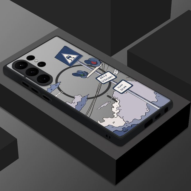 YISHANGOU Magnetische Handyhülle für Samsung Galaxy S23 S24 S25 Ultra Plus FE mit PC Rückseite - Bild 1