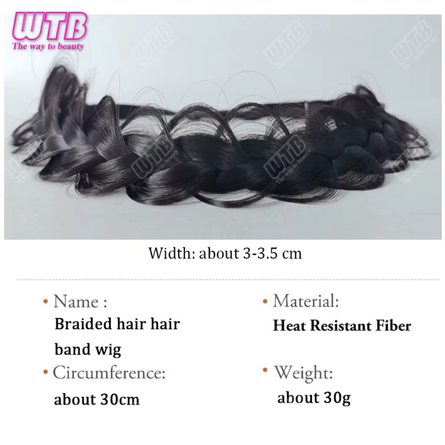 WTB Haarband aus synthetischem geflochtenem Haar, Damen, verstellbar - Bild 4