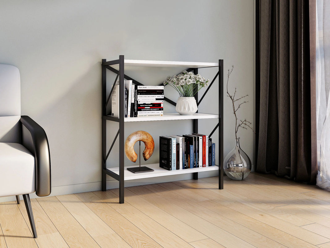 VCM Standregal Insasi aus Holz und Metall in Weiß, B/H/T: 66 x 85 x 34 cm - Bild 4