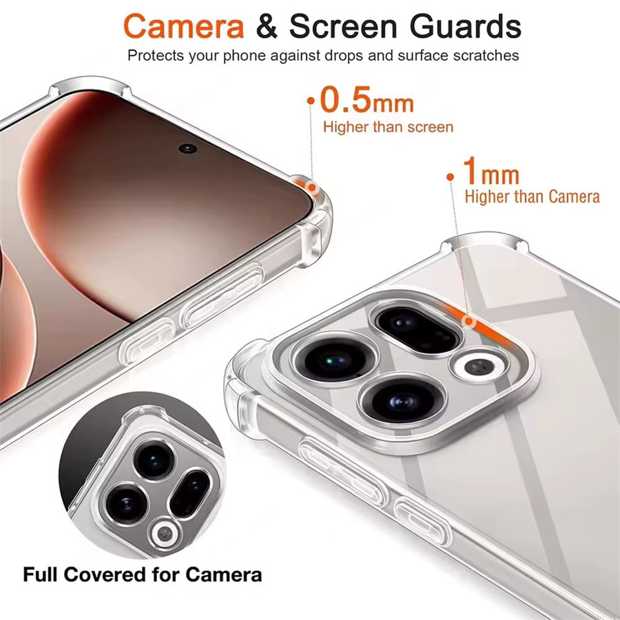 Transparente und stoßfeste Silikon Handyhülle für OPPO Find X9 Ultra X8 X7 Pro X6 X5 X3 Lite Pro aus weichem TPU - Bild 3