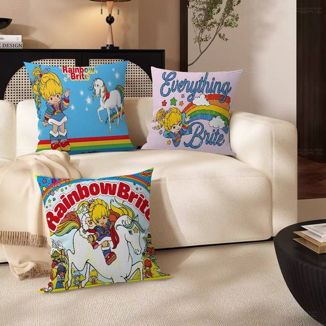 Personalisierbares Dekokissen Rainbow Brite Red Butler TV von Potdemiel, Mehrfarbig, B/H: 45 x 45 cm - Bild 1