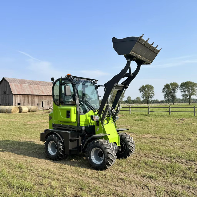 DCNB Mini-Lader mit Yanmar Dieselmotor in Grün, Kompakter Frontlader als Bobcat-Alternative - Bild 1