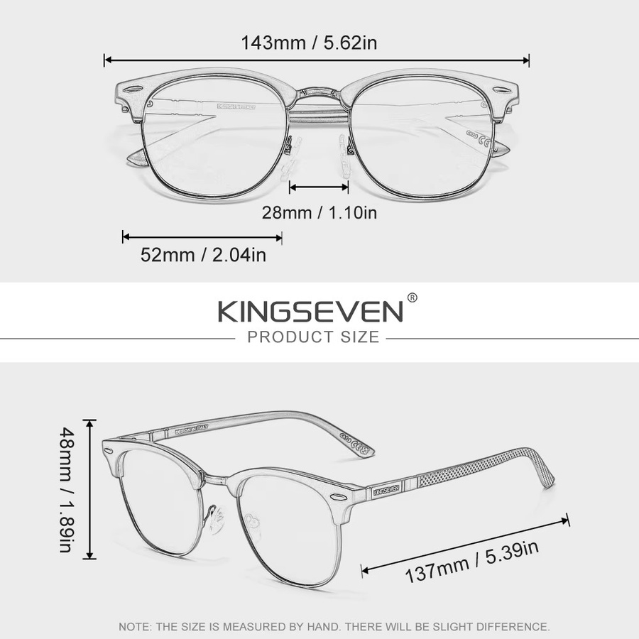 KINGSEVEN Sonnenbrille, Vollrand, schwarz, unisex, polarisiert - Bild 2