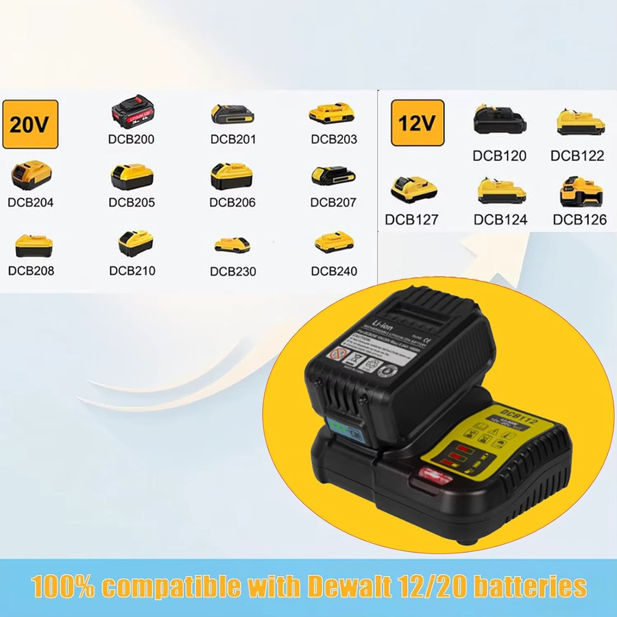 Dewalt DCB112 Batterieladegerät für 10,8 V, 12 V, 14,4 V, 18 V und 20 V Akkus - Bild 5