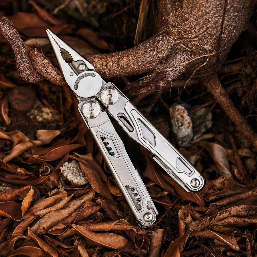 Daicamping DL1 DL10 Multifunktionales EDC Multitool aus Edelstahl in Silber mit Zange und Klinge - Bild 3