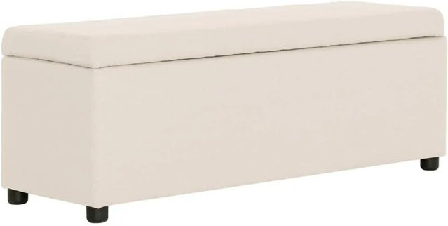 vidaXL Bank mit Staufach in Creme mit Polyesterpolsterung - Bild 1