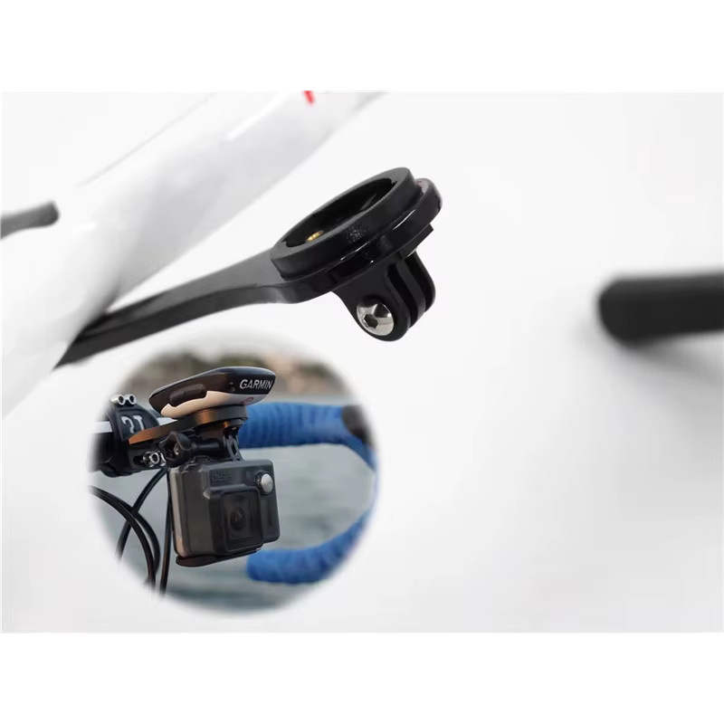 ECIOSL Carbon Fahrrad Computer Halterung für Garmin, Cateye, Bryton und GoPro in Schwarz - Bild 3