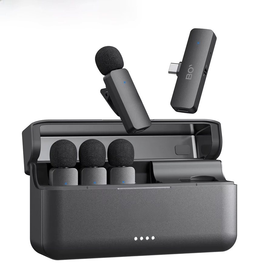 BOYA BY-V4U Wireless Lavalier Ansteckmikrofon in Schwarz für iPhone, Android, PC und Videoaufnahmen - Bild 5