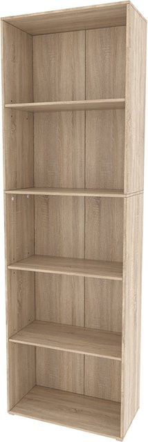 Vicco Bücherregal Bob Standregal mit 5 Fächern in Braun und Beige, Höhe: 190 cm, Breite: 60 cm, Tiefe: 60 cm - Bild 1