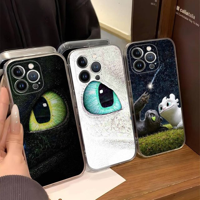 Stoßfeste Toothless Fury Dragon Handyhülle für iPhone 17 16 15 14 13 12 11 Pro Max und 16e mit Anti-Drop-Schutz - Bild 1