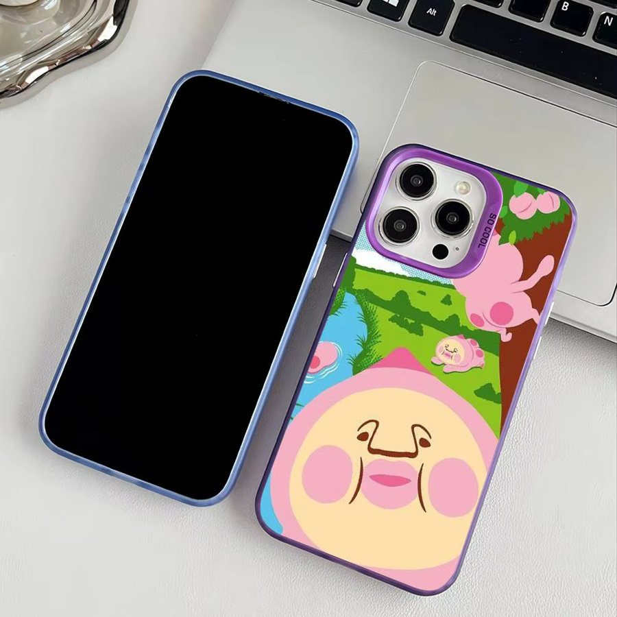 KOBITOS Anime Handyhülle mit Plating-Effekt für Apple iPhone 11 12 13 14 15 16 Pro Max Plus, Multicolor - Bild 2