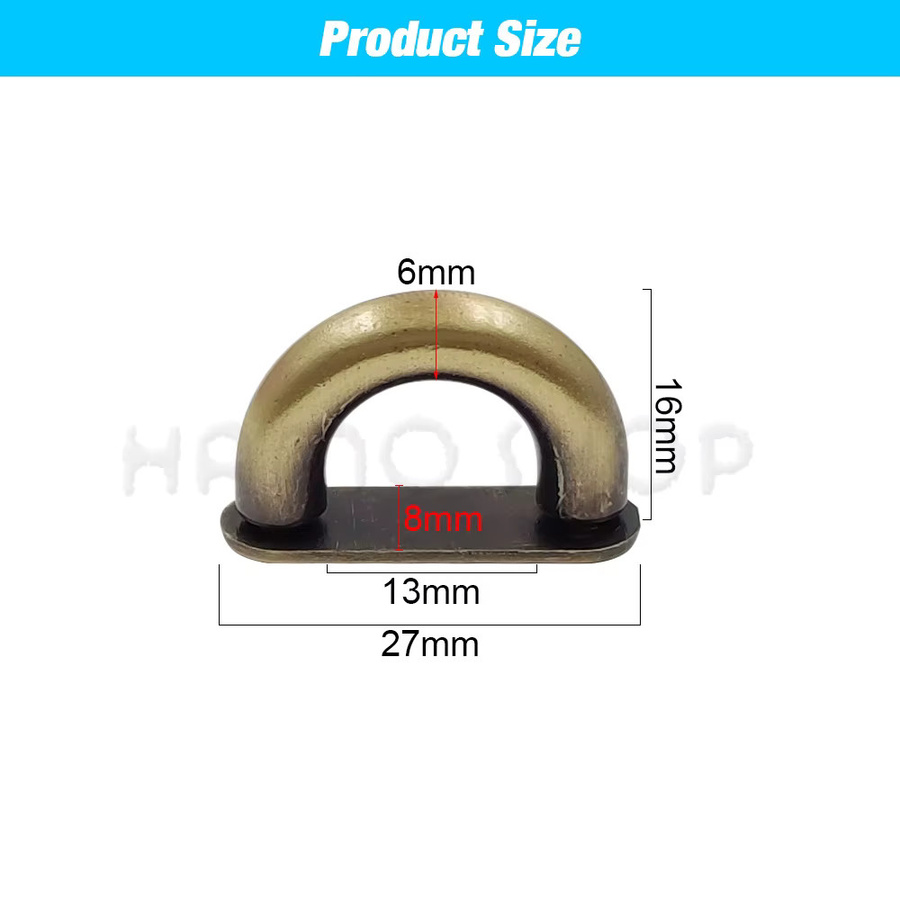 2 Stück Metall D-Ring Taschenschnallen aus Stahl mit Schrauben für DIY-Lederarbeiten und Riemen - Bild 1