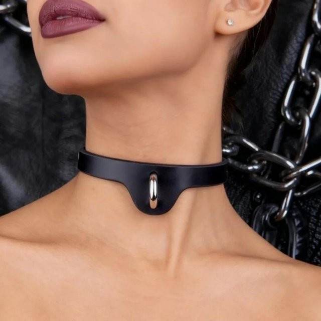YIRAN Choker Pu-Leder, braun, Damen - Bild 1