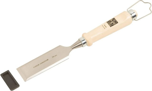 LUX-TOOLS Stechbeitel für Holz aus Edelstahl und Chrom-Vanadium, 35 mm, Mehrfarbig - Bild 1