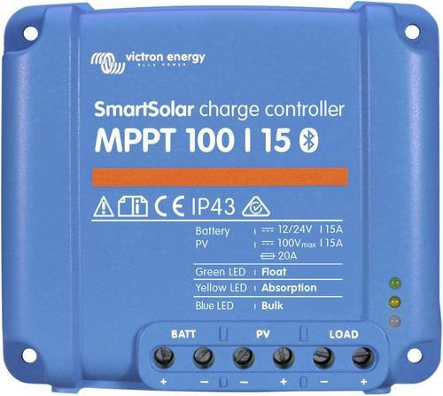 Victron Energy MPPT Laderegler SCC110015060R 12 V, 24 V 15A mit Bluetooth in Blau - Bild 1