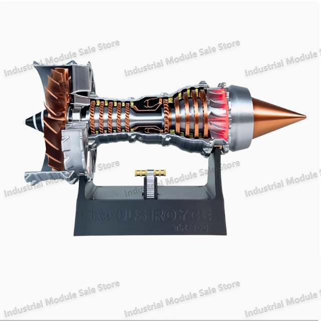 A380Trent 900 Motor, Turbofan Blade Flugzeugmotor, 1:16, Metall, Silber - Bild 1