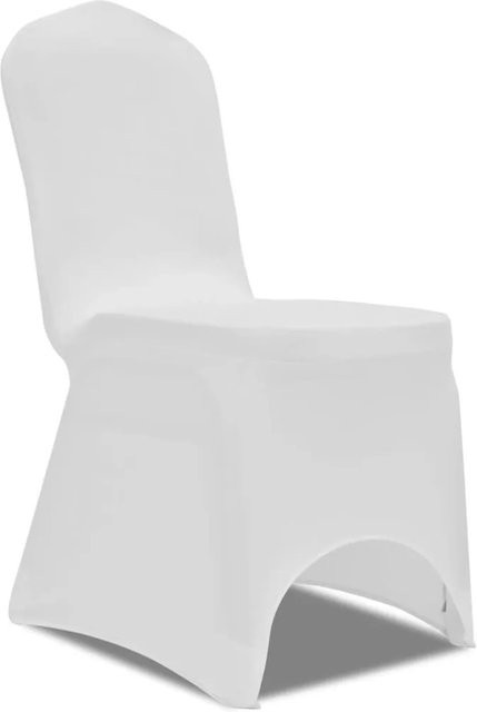 4er-Set vidaXL Stretch Stuhlbezüge für Esszimmerstühle in Weiß aus elastischem Polyester-Elastan-Gemisch - Bild 1