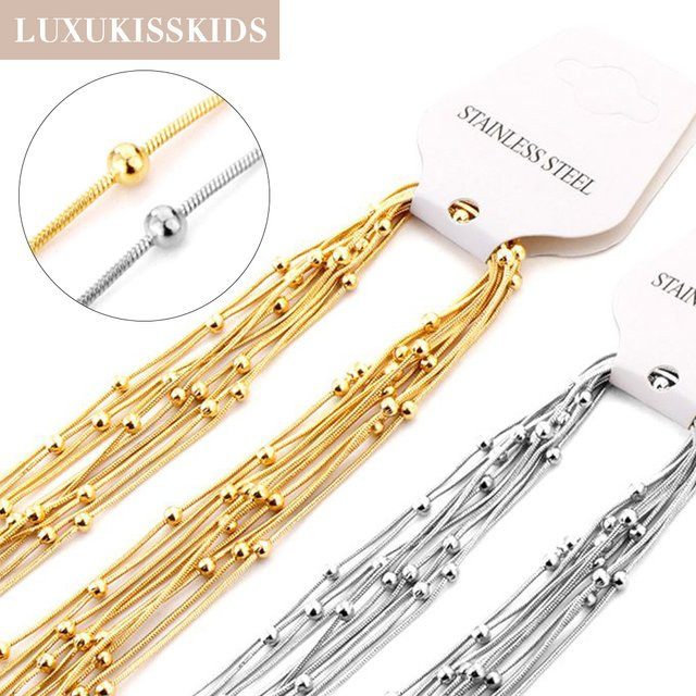 LUXUKISSKIDS Halskette, Edelstahl, Gold, Unisex - Bild 1