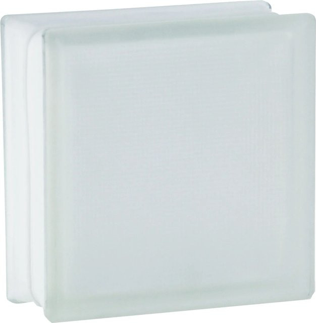 Fuchs Design Glasbaustein Samba Weiß Satiniert B/H/T: 19 x 19 x 8 cm - Bild 1