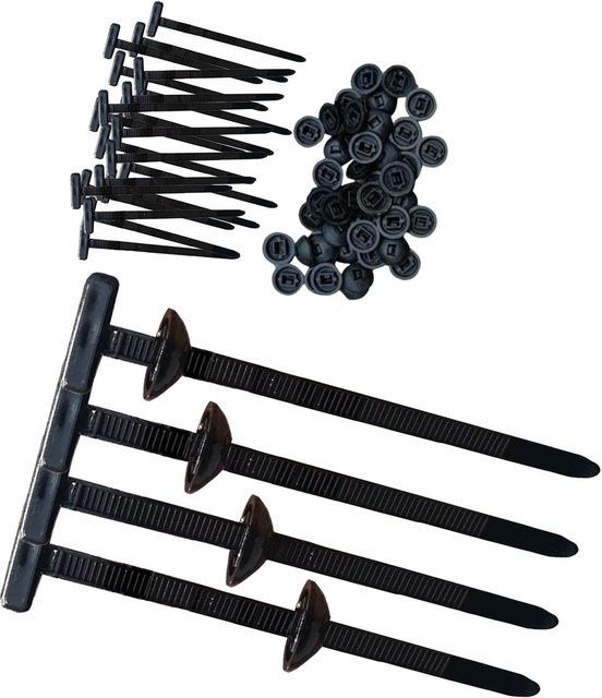100er Set Sonoff Kabelbinder aus Nylon in Schwarz, wetterfest und selbstsichernd - Bild 1