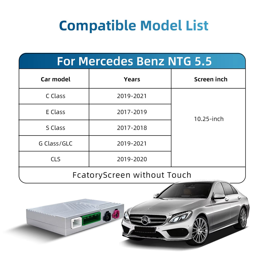 LEXXSON Drahtlose CarPlay und Android Auto Retrofit Kit Decoder Box für Mercedes Benz NTG 5,5 COMAND System 2017-2019, Schwarz - Bild 6