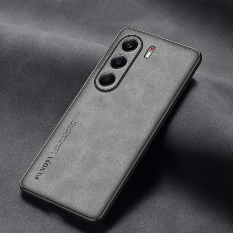Luxus Handyhülle aus Schaffell, PU Leder und Silikon für Tecno Camon 40 Pro und Tecno Camon 40 Premier in Schwarz - Bild 2
