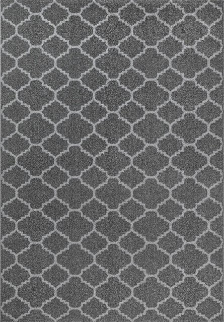 Sanat Teppich Anthrazit mit geometrischem Boho-Design, pflegeleicht und fußbodenheizungstauglich, Breite: 200 cm, Tiefe: 80 cm - Bild 1