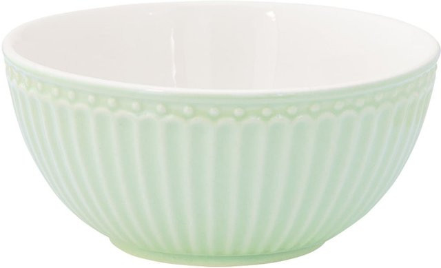 Greengate Alice Müslischale aus Porzellan in Pale Green - Bild 1