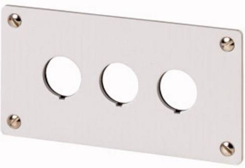 Eaton Einbautableau M22-E3 für NOT-AUS-Taster in Silber, IP65, Aluminium - Bild 1