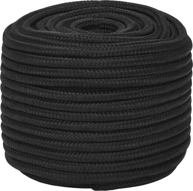 vidaXL Bootsseil aus Polypropylen in Schwarz, Durchmesser: 14 mm, Länge: 100 m - Bild 1