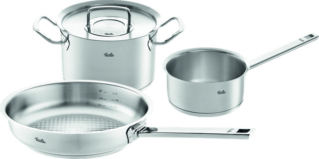 Fissler Original-Profi Collection Topf- und Pfannenset, 3-teilig, Silber - Bild 1