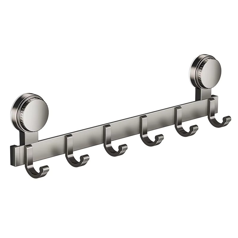 ctzszzmm Wandhaken für die Eingangstür in Silber und Grau mit Saugnapf und Klebehaken ohne Bohren - Bild 6