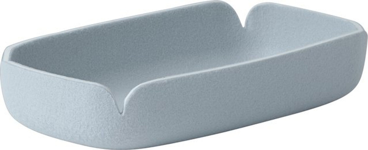Muuto Restore Tray Blau, Rechteckiges Tablett aus Kunststoff und Textil, B/T/H: 28 x 15 x 5 cm - Bild 1