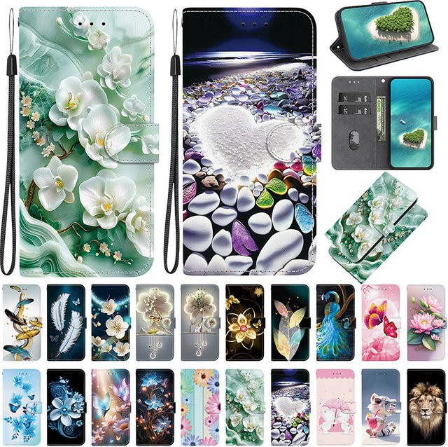 Leder Brieftasche Telefon Hülle mit Lanyard für Samsung Galaxy S10 Lite S10 S9 S8 Plus S10E S7 Edge S6 - Bild 1