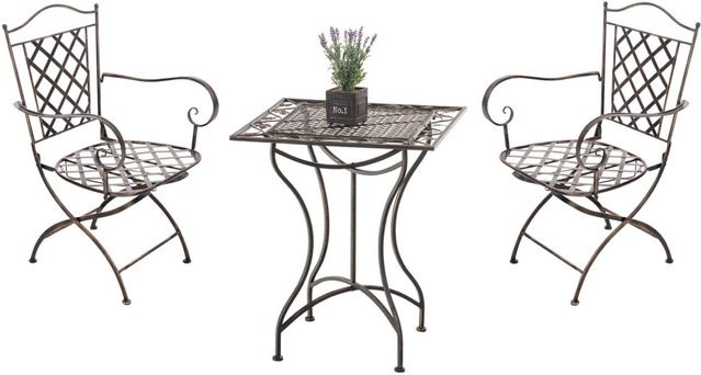 TPFGarden Sitzgruppe Pajak aus Metall in Bronze - Bild 1
