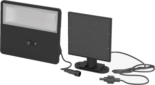 Eglo Solar LED-Wandleuchte Panettieri in Schwarz mit Bewegungsmelder und Dämmerungssensor für den Außenbereich - Bild 1