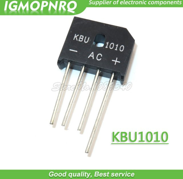 10er Set KBU1010 Diodenbrückengleichrichter 10A 1000V in Schwarz - Bild 1