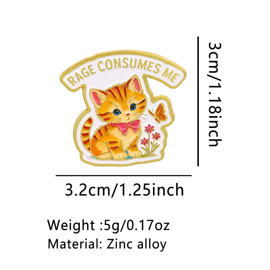 Ramulus Emaille-Anstecknadel, Katzenbrosche, Unisex - Bild 2