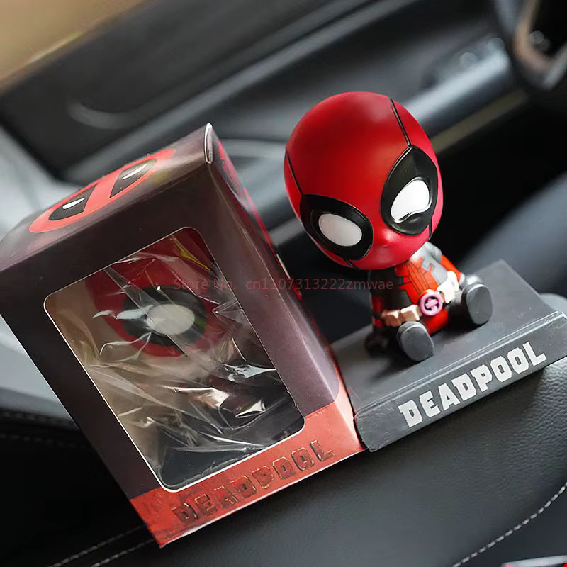 Bandai Marvel Spider-Man Iron Man Hulk Deadpool Wackelkopf-Puppe, 12cm - Bild 4