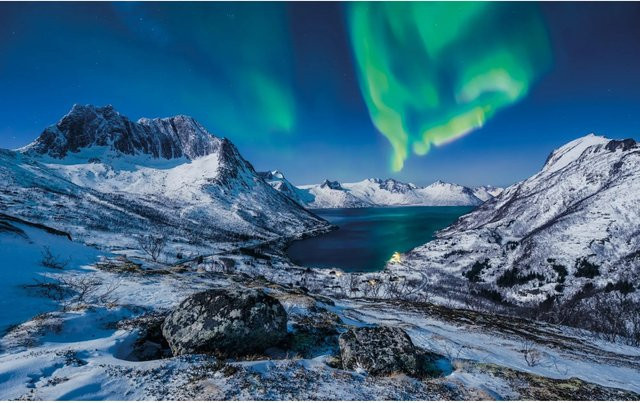 Komar Fototapete Vlies I LOVE Norway in Multicolour, B: 400 cm, H: 250 cm - Bild 1